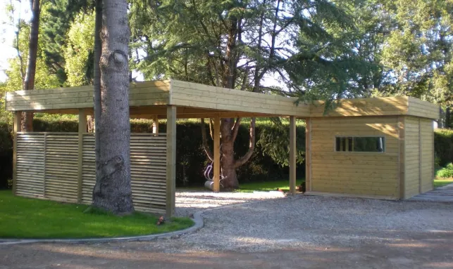 Abri de jardin avec carport