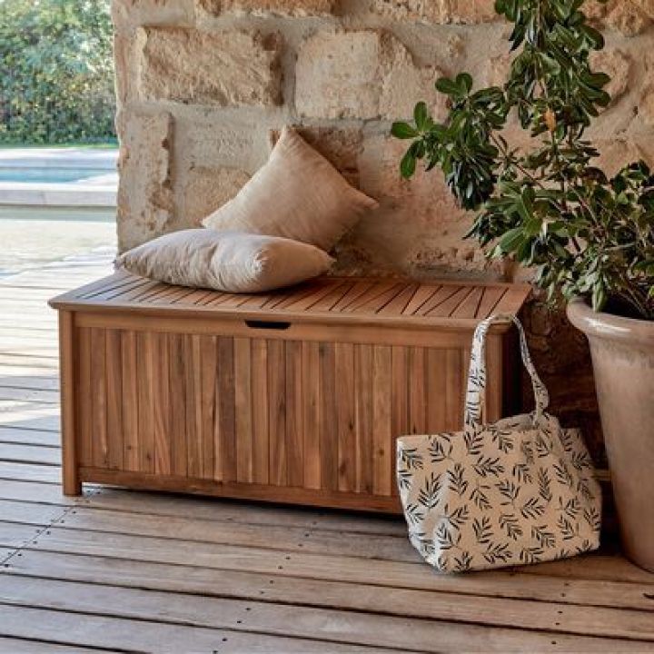 Banc en bois avec rangement CARLO Banc en bois avec rangement CARLO
