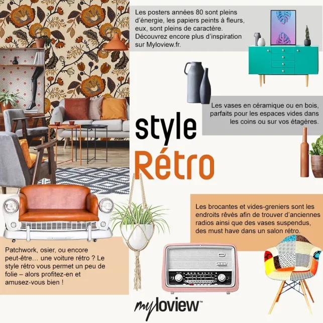 Le style retro dans une maison.