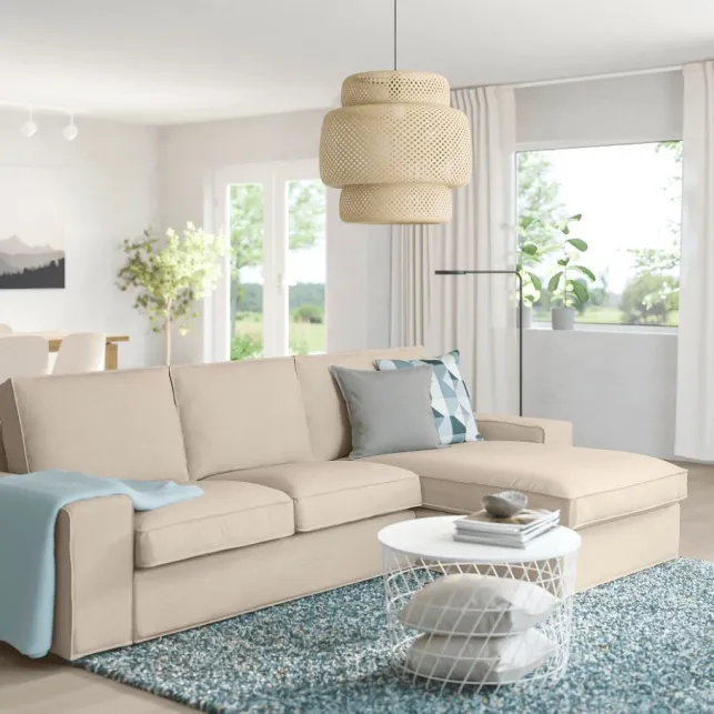 KIVIK - Canapé 3 places  et méridienne beige - 949 €