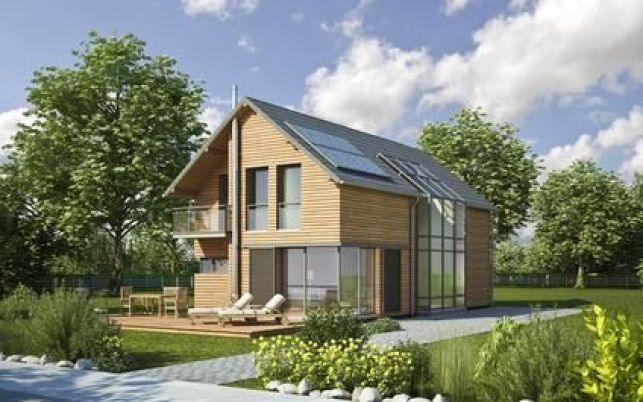 Une maison construite à base de matériaux écologiques