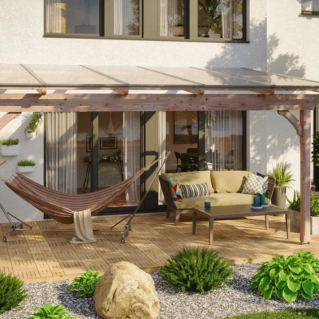 Une pergola chaleureuse en bois