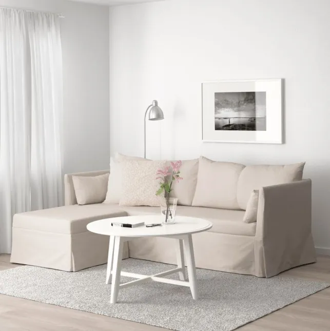 SANDBACKEN - Canapé d'angle 3 places beige - 369 €