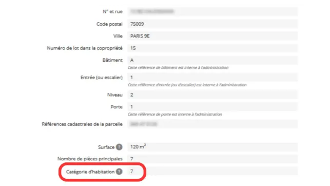 Retrouvez la catégorie de votre logement sur le site des impôts